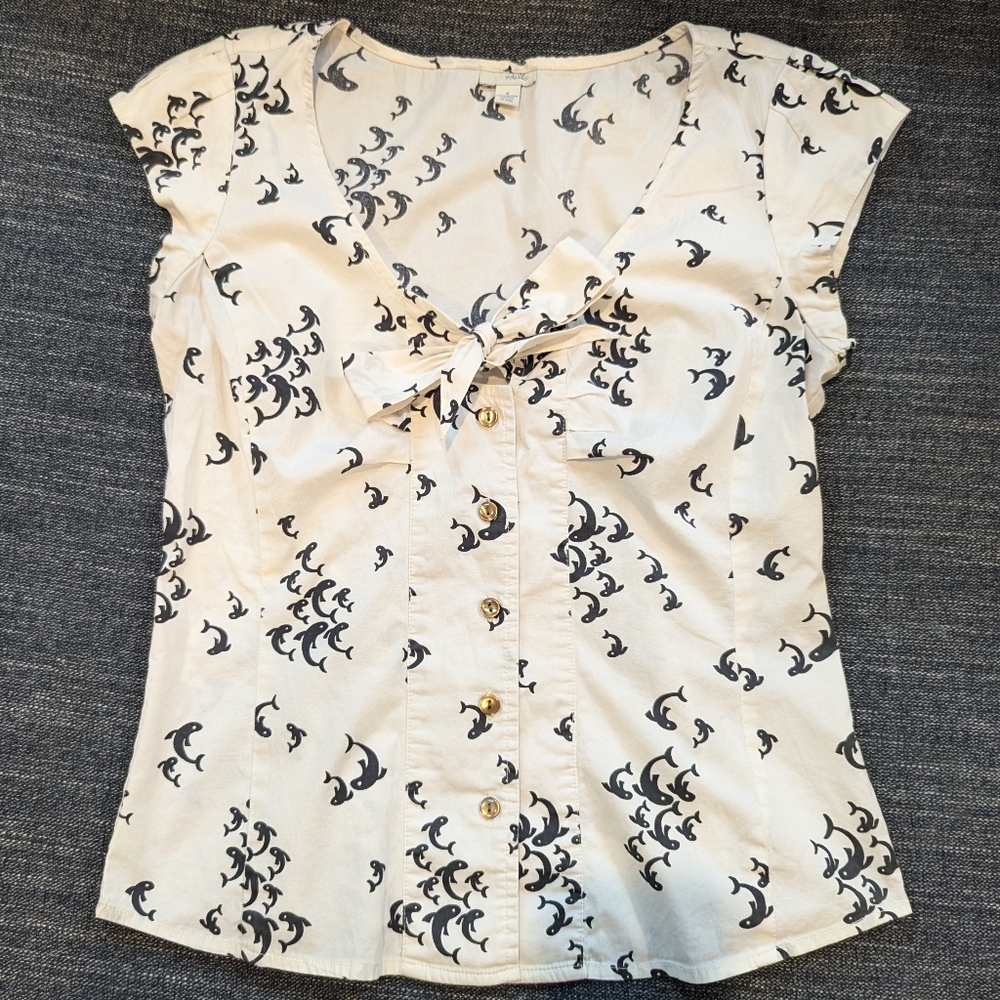 Odille button shirt size 4 tie
